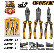 Набор шарнирно-губцевого инструмента INGCO HKCPS5831 INDUSTRIAL 3 шт. 6808