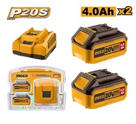 Набор аккумуляторов и зарядное устройство INGCO FBCPK1424 INDUSTRIAL 2x4 Ач 6823