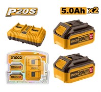 Набор аккумуляторов и зарядное устройство INGCO FBCPK2425 INDUSTRIAL 2x5 Ач 6824