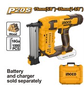 Аккумуляторный гвоздезабиватель нейлер INGCO CBNLI3505 INDUSTRIAL 20 В 6859