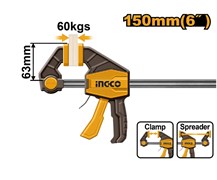 Струбцина быстрозажимная INGCO HQBC01601 INDUSTRIAL 63х150 мм 6893