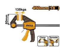 Струбцина быстрозажимная INGCO HQBC18801 INDUSTRIAL 80х450 мм 6894
