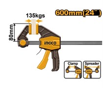 Струбцина быстрозажимная INGCO HQBC24802 INDUSTRIAL 80х600 мм 6895