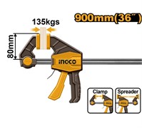 Струбцина быстрозажимная INGCO HQBC36803 INDUSTRIAL 80х900 мм 6896