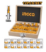 Набор фрез по дереву INGCO AKRT1211 12 шт. 8 мм 6907