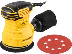 Эксцентриковая шлифмашина MOLOT MRS 1230 в кор. (300 Вт, 125 мм, 13000 об/мин) 7052
