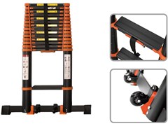 Лестница телескопическая 1-секц. алюм. 350см, 9 ступ. 8,5кг BLACK LINE STARTUL (ST9931-035) 7250
