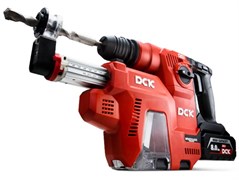 Перфоратор аккумуляторный бесщеточный DCK KRH20V-26, 18В, 2,8Дж, 2*6А/ч с пылесосом 8299