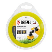 Леска для триммера, квадрат 2.4 мм х 15 м, блистер Flex cord Denzel 9077