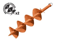Шнек для бурения грунта двухзаходный Carver GDB-200/2 9694