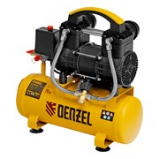 Компрессор безмасл. малошумный DLP-950/10, 950Вт,10 л, 2850 об/мин, 170 л/мин Denzel 9707