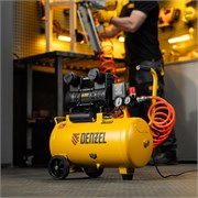 Компрессор безмасл. малошумный DLP-950/24, 950Вт,24 л, 2850 об/мин, 170 л/мин Denzel 9708