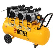 Компрессор безмасляный, малошумный DLS 2250/100, 2250 Вт, 3x750, 100 л, 410 л/мин блок управления/ Denzel 9710