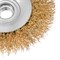 Щетка для УШМ, 100 мм, М14, "тарелка", латунированная витая проволока Matrix 10788