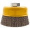 Щетка для УШМ, 100 мм, "Чашка", витая нержавеющая проволока 0.3 мм, М14 Denzel 10850