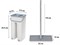 Швабра с отжимным ведром Scratch mop, бежевая, PERFECTO LINEA (отжимное ведро, швабра, 2 сменных насадки из микрофибры.) 11526