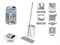 Швабра с отжимным ведром Scratch mop, бежевая, PERFECTO LINEA (отжимное ведро, швабра, 2 сменных насадки из микрофибры.) 11526