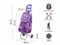 Сумка-тележка хозяйственная на колесах 30 кг, фиолетовая, цветы, PERFECTO LINEA 11641