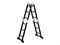Лестница алюм. многофункц.4х3 ступ.(стрем.-175см,лестн.-355см) 12,3кг BLACK LINE STARTUL 7242