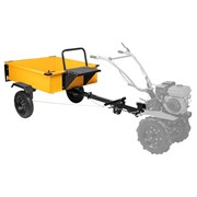 Прицеп для мотоблока TT-500, оцинк., груз. 500 кг, рег. сцепка, колеса 4.00-10, в упаковке Denzel 10339